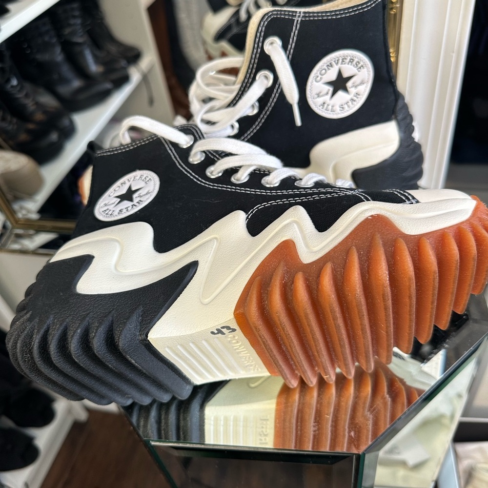Converse Kids Black and White High-Top Sneakers - Picture 2 of 4